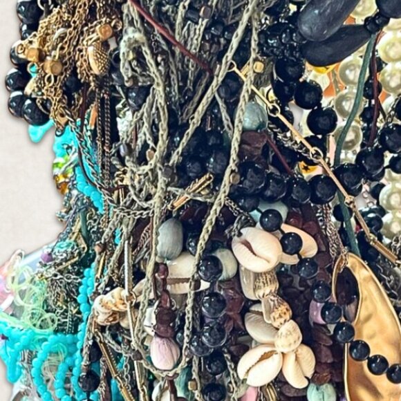 Jewelry Junk Bag 4lb XL Broken, Tangled, Tarnished, Scrap for Crafting, Upcycle, - Picture 2 of 16